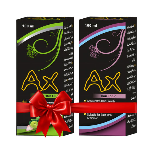 AX Hair Tonic and AX Amla Hair Oil Bundle herbal hair growth and anti hair fall hair care products for men and women