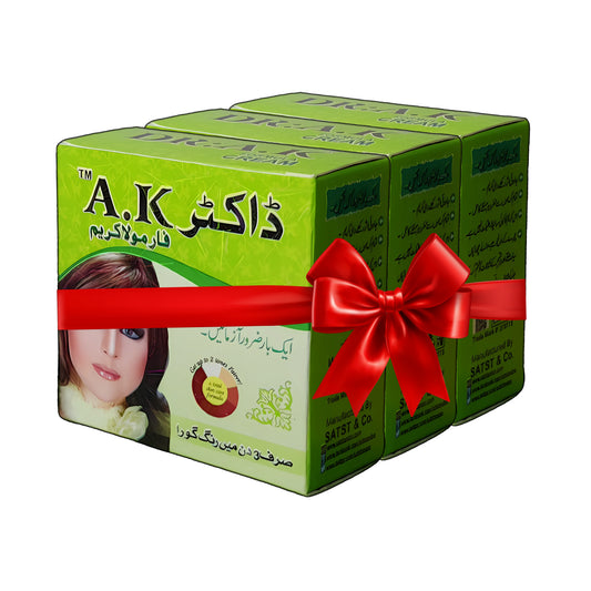 Dr AK Formula Cream 3 Piece Bundle – Skin Brightening Anti Acne Cream for Dark Spots, Hyperpigmentation and Fine Lines