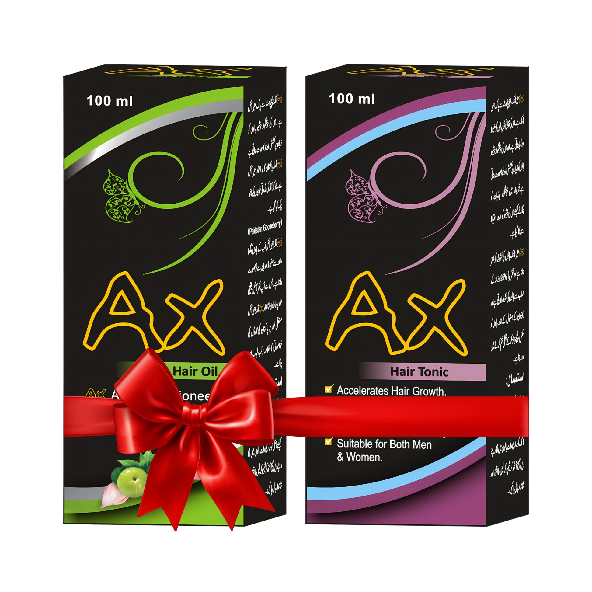 AX Hair Tonic and AX Amla Hair Oil Bundle herbal hair growth and anti hair fall hair care products for men and women