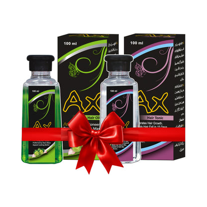 AX Hair Tonic and AX Amla Hair Oil Bundle herbal hair growth and anti hair fall hair care products for men and women