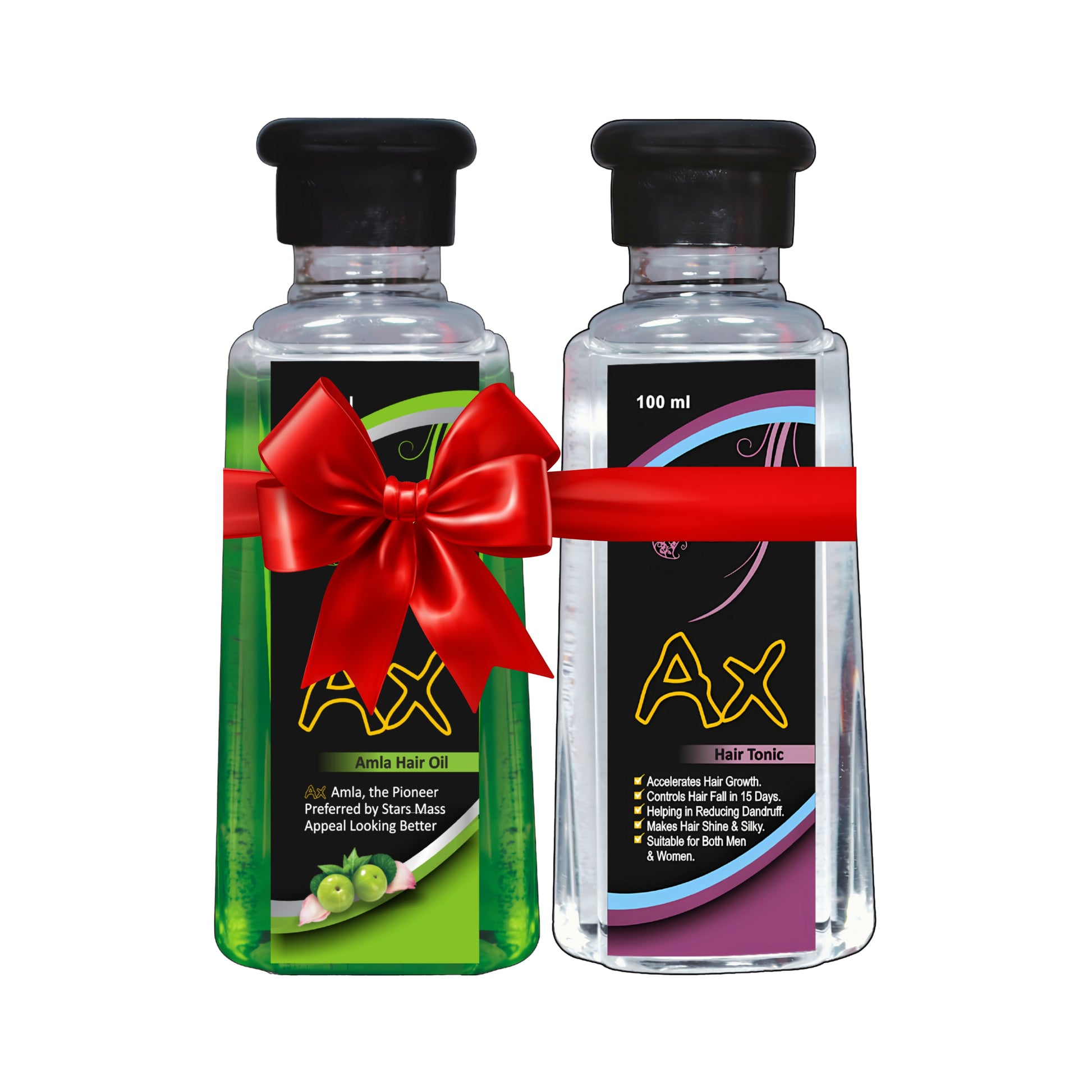AX Hair Tonic and AX Amla Hair Oil Bundle herbal hair growth and anti hair fall hair care products for men and women