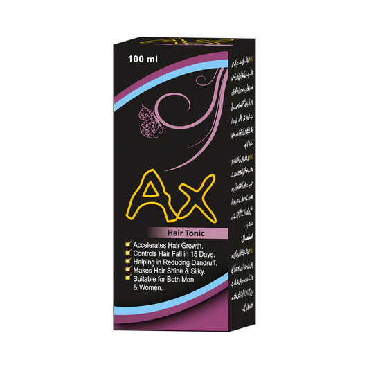 AX Hair Tonic packaging on a white background